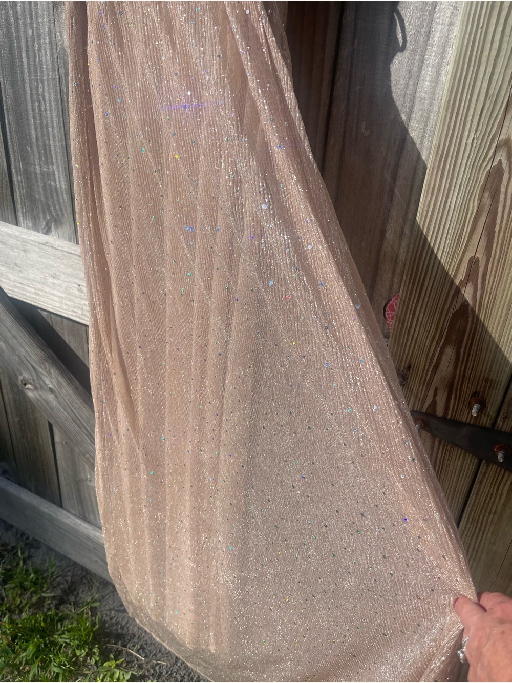 Baltic Born Beige Sparkle Sequin Dress Sz XXL Tall - Picture 15 of 15